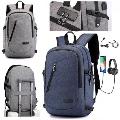 USB Anti-Theft Laptop Backpacks