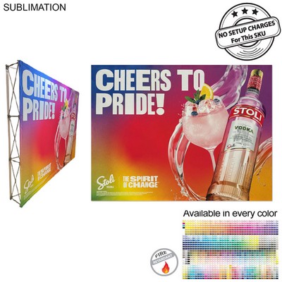 10' Straight Wall Full Height Tension Fabric Pop-up Display Kit