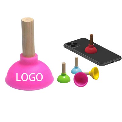 Silicone Mini Toilet Toy - Suction Cup Plunger Phone Stand
