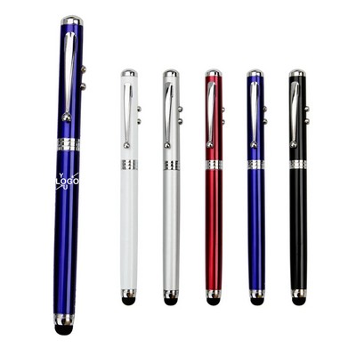 4-in-1 Metal Stylus Pen with LED