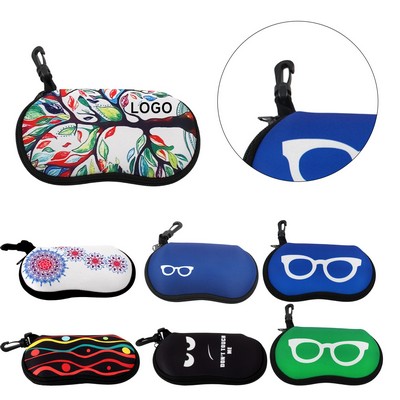 Neoprene Zipper Eyeglass Case with Belt Clip