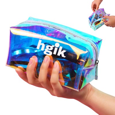 TPU Transparent Waterproof Cosmetic Bag with Zipper