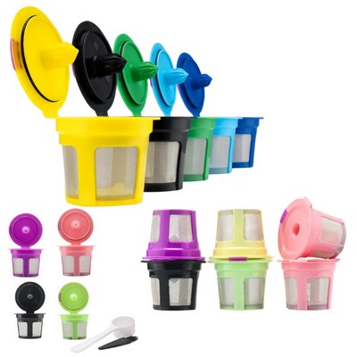 Custom Large Stainless Steel Reusable K Cups W/ Lid & Filter
