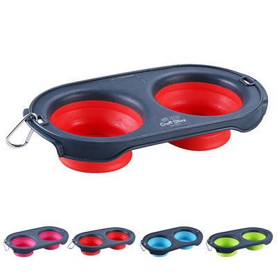 Double Collapsible Pet Bowl