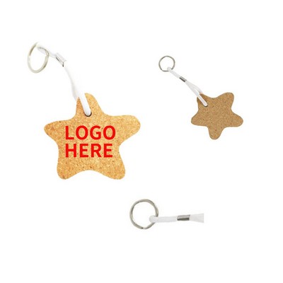 Eco-Friendly Star Cork Keyring