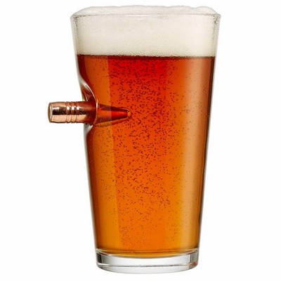 50BMG Embedded Pint Glass