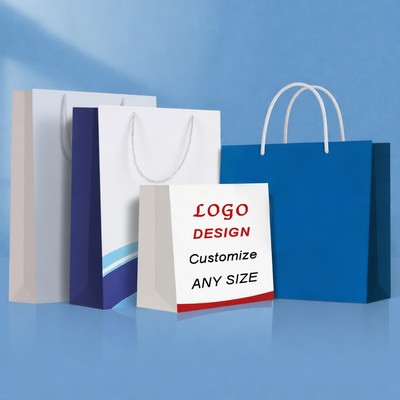 Euro Paper & Shopping Tote Bag W/ Macrame Rope Handles