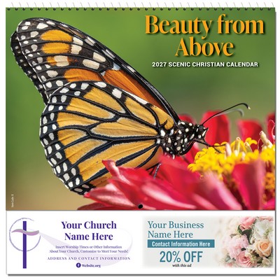 Beauty from Above - 2027 Scenic Christian Wall Calendar - Spiral Bound (English)