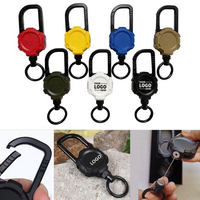 Customized Magnetic Retractable Keyring with Carabiner