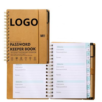 Spiral Password Address Book