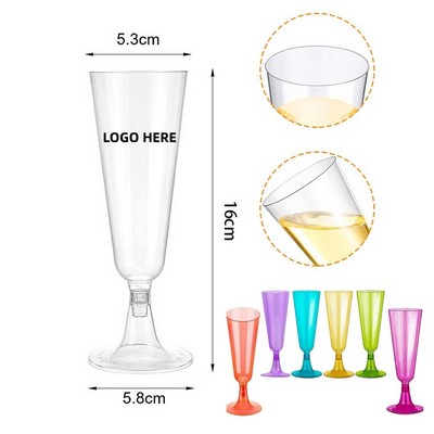 5oz Colorful Disposable Champagne Flutes