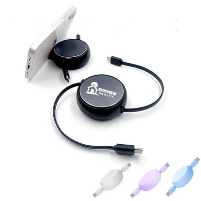 66W USB-C to USB-C Retractable Fast Charging Cable