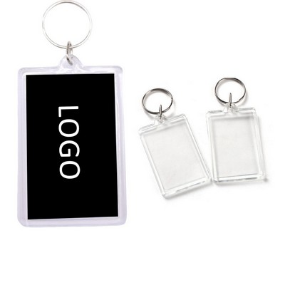 Acrylic Blank Photo Frame Keychain