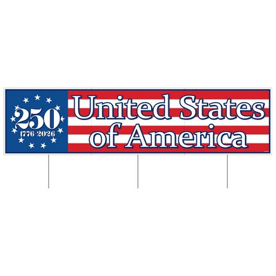 Plastic Jumbo Semiquincentennial Yard Sign