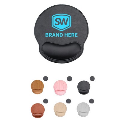 Leather Wrist Support Mouse Pad