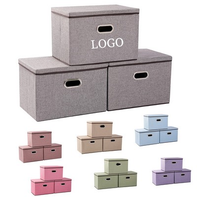 Large Collapsible Storage Bins with Lids