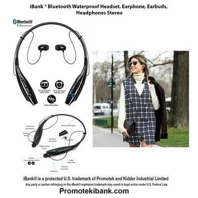 iBank ® Bluetooth Waterproof Headset, Earphone, Earbuds,Headphones Stereo