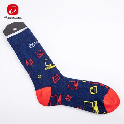High Quality Custom Design Cotton Designer Dress Fun Socks