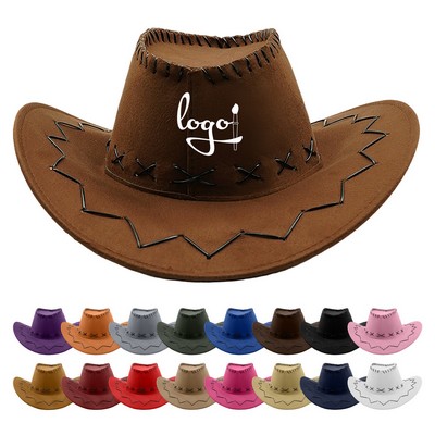 Custom Printed Wide Brim Western Cowboy Hat