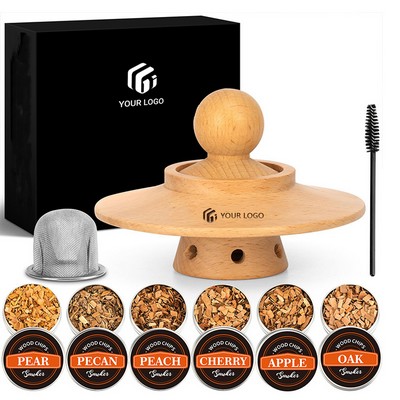 6 Flavors Wood Chips Men Gifts Cocktail Whiskey Smoker Kit