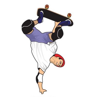 Skateboarding Promotional Magnet w/ Strip Magnet (2")