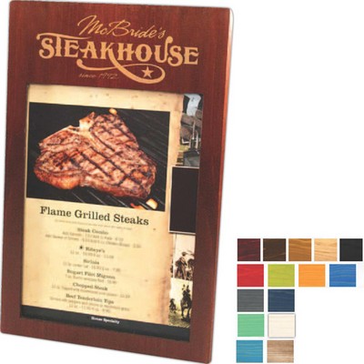 Charleston 1 View Wood Menu Board (4 1/4"x11")