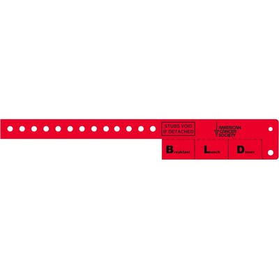 Multi-Tab Vinyl Wristband with 3 Tabs