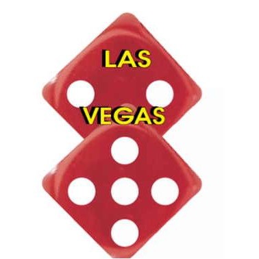 Las Vegas Dice Maxi Magnet (10 Square Inch)