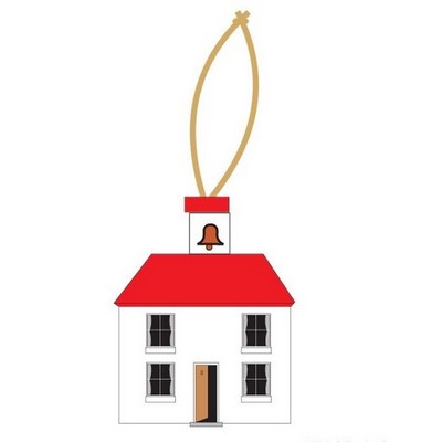 School House Executive Ornament w/ Mirrored Back (12 Square Inch)