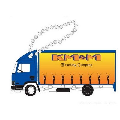 Commercial Truck Promotional Key Chain w/ Black Back (12 Square Inch)