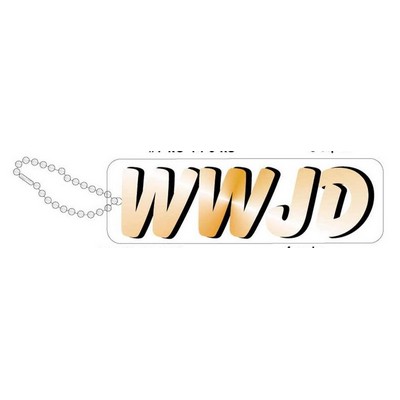 WWJD Promotional Key Chain w/ Black Back (6 Square Inch)