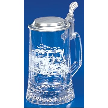 Glass Railroad Stein Mug