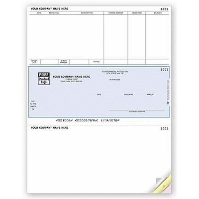 Laser Middle Accounts Payable Checks - Sage® 300 Compatibility (1 Part)