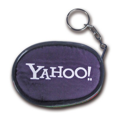 Fabric Suitcase Coin Purse Keychain