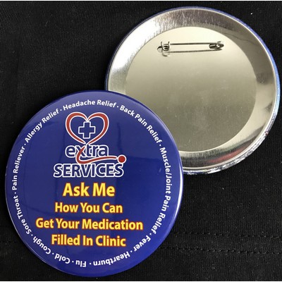 3 1/2" Round Button