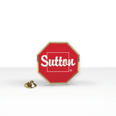 Express Lapel Pin - Octagon (1")