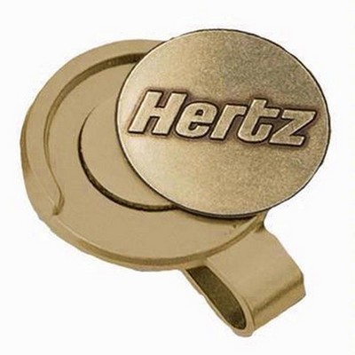 Classic Hat Clip Brass w/ Brass Ball Marker