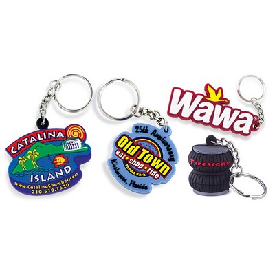 2" 3-D PVC Key Tag