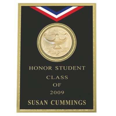 Ribbon Plate w/2" Insert Space (6" x 8")