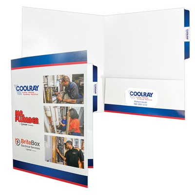 File Tab Folder w/Two Pockets Printed Full Color 4/4