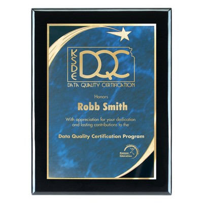 Plaque - 9"x12" Wall Plaque w/ Blue Star Achievement Plate (7"x10")