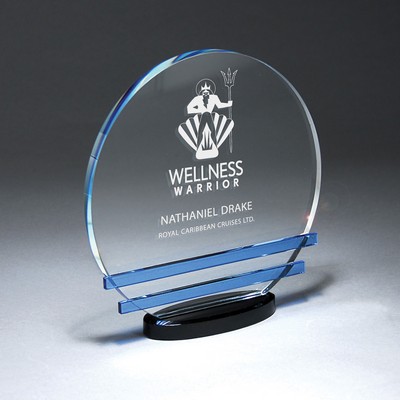 Deco Clear Glass with Blue Glass Accents (Blue)