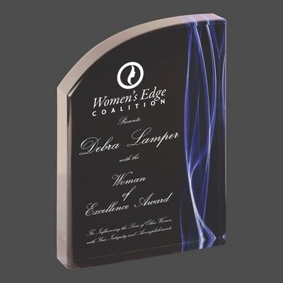 Wave Blue Vapor Acrylic Award (7")
