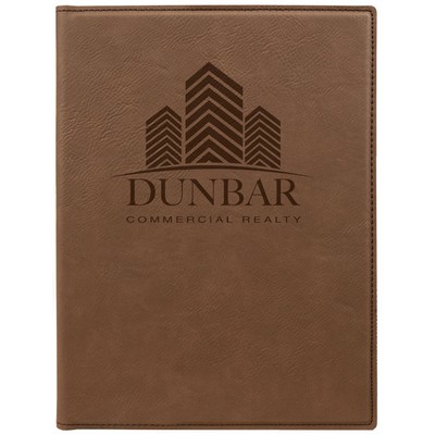7" x 9" Portfolio with Notepad, Laserable Leatherette