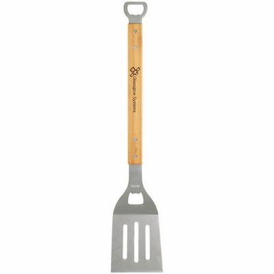 19 1/4" Bamboo BBQ Spatula w/ Bottle Opener
