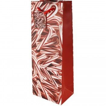 The Holiday Wine Bottle Gift Bag (Candy Cane Lane)