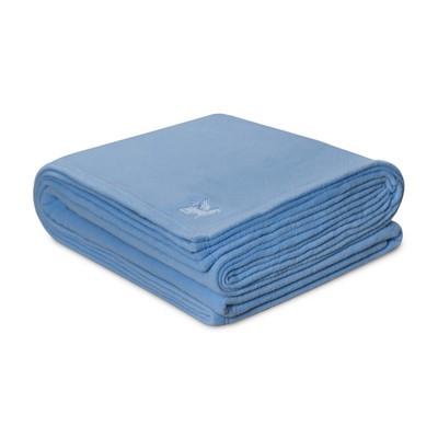 Light Blue 100% Polyester Antipill Fleece Full Size Blanket