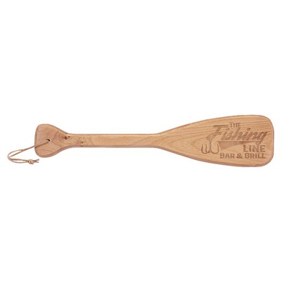 Wood Boat Paddle w/Leather String (18" x 4")