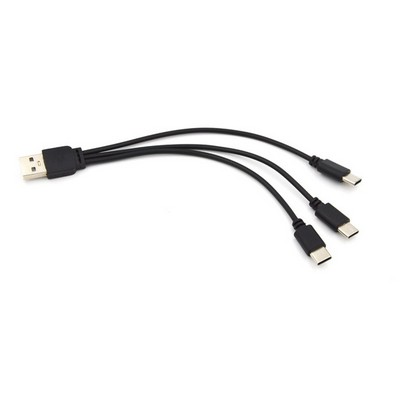 3" 1 Multi DC Charging Cable