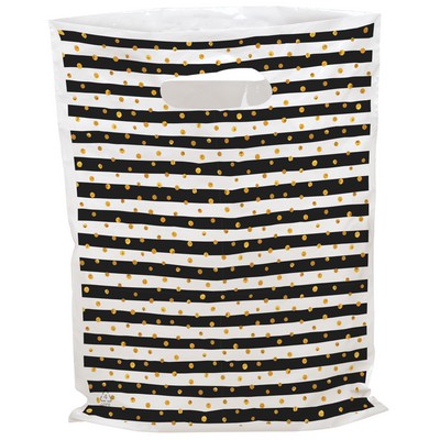 Stripes and Dots Predesigned Plastic Bag (7.5" x 9")